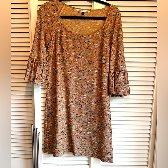 Diana Von Furstenberg cocktail, wedding, guest, spring, gold vintage vibe, midi - Picture 6 of 6